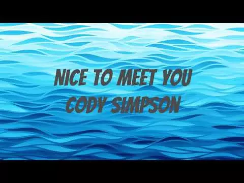 Nice To Meet You by Cody Simpson