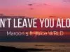 Maroon 5 – Can't Leave You Alone